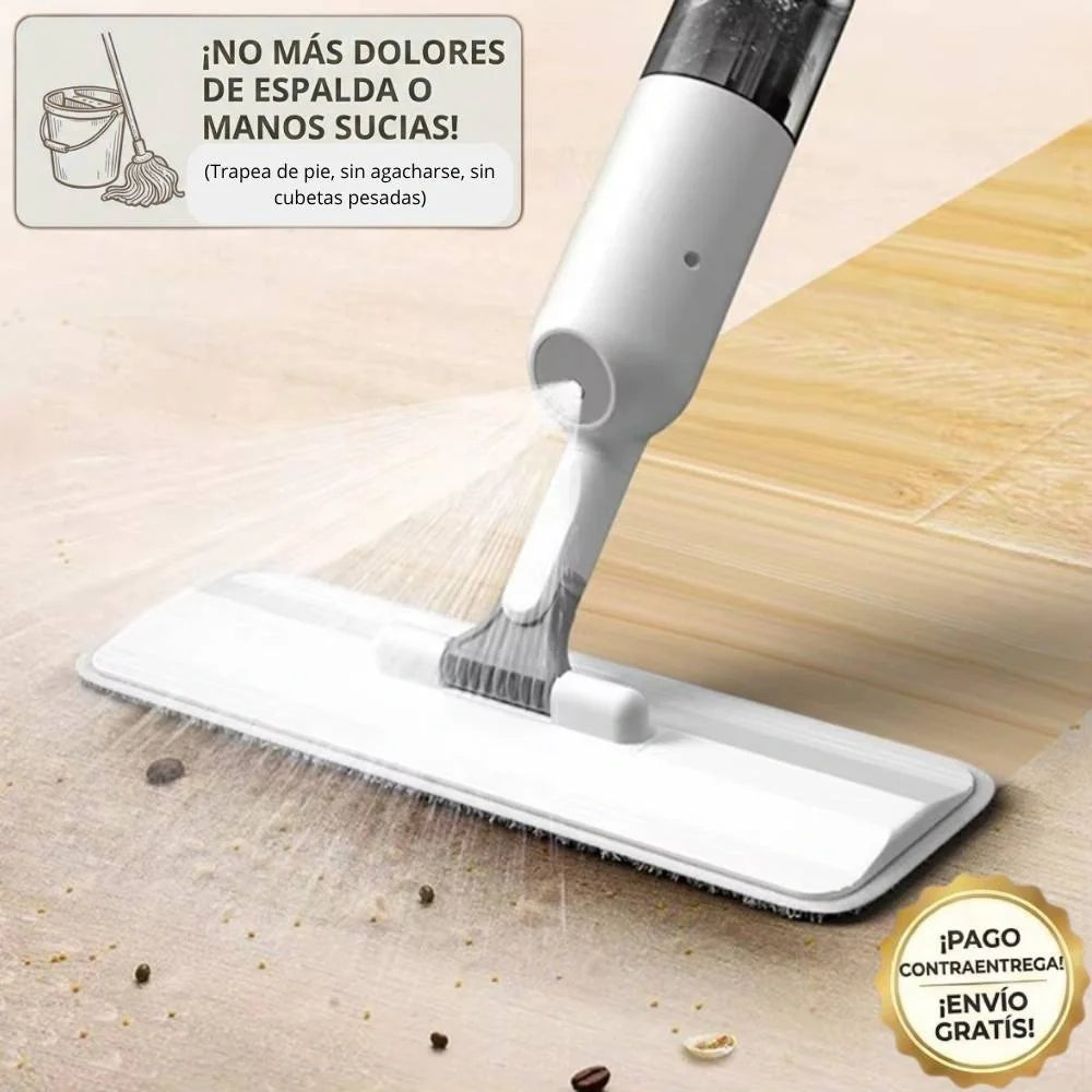 SuperSpray Mop™️: Pisos impecables en minutos y sin dolores de espalda.
