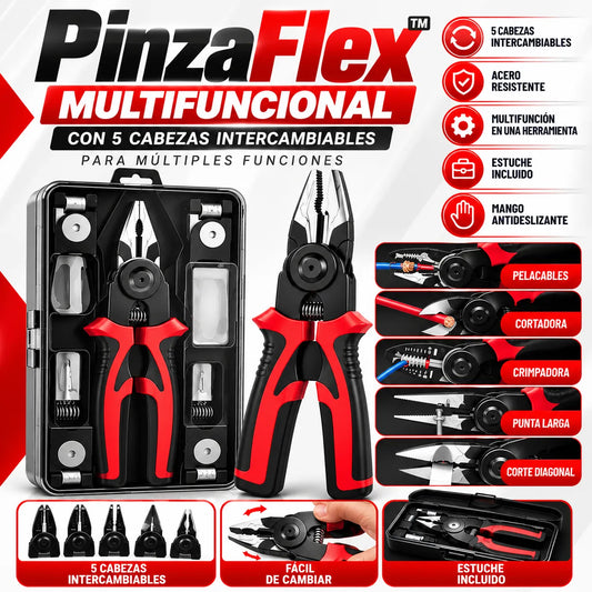 PinzaFlex™ - Multifuncional 5 Cabezas Intercambiables