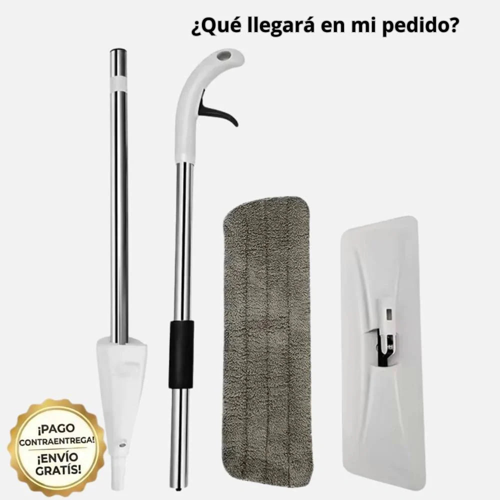 SuperSpray Mop™️: Pisos impecables en minutos y sin dolores de espalda.